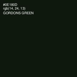 #0E180D - Gordons Green Color Image